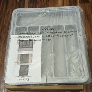 *$lash* Wrapped Spaclear Large Silverware Drawer Expandable Organizer (Gray)